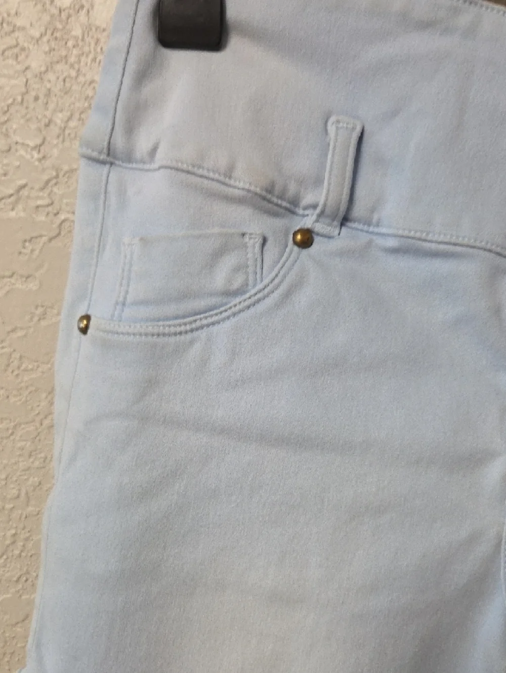 Light Blue Lace-Up Side Push Up Skinny Jeans Curvy Fit Stretch.sz 8 [0048]